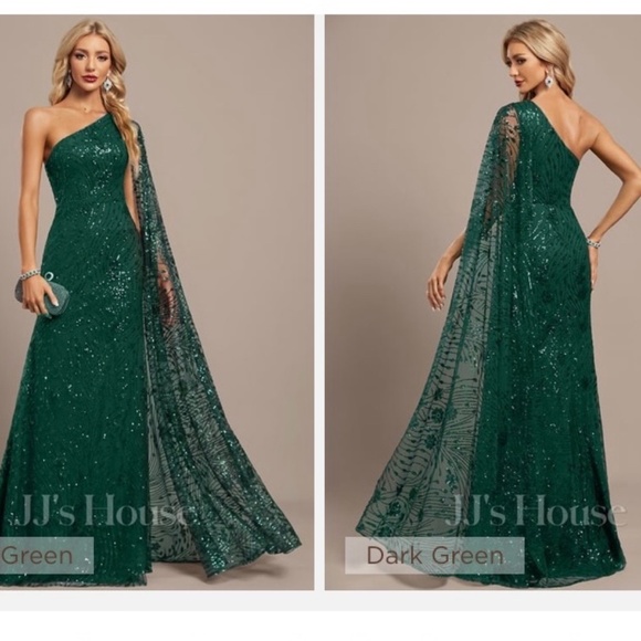 Emerald Green sequin gown - Picture 1 of 7